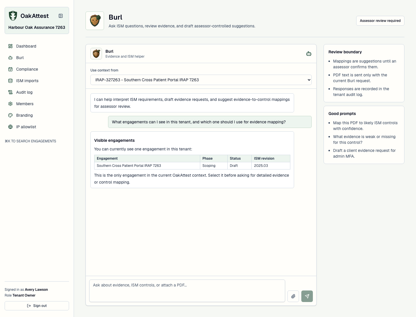 Burl AI assistant answering engagement questions
